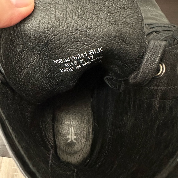 Men's Black Leather Boots - Picture 5 of 5